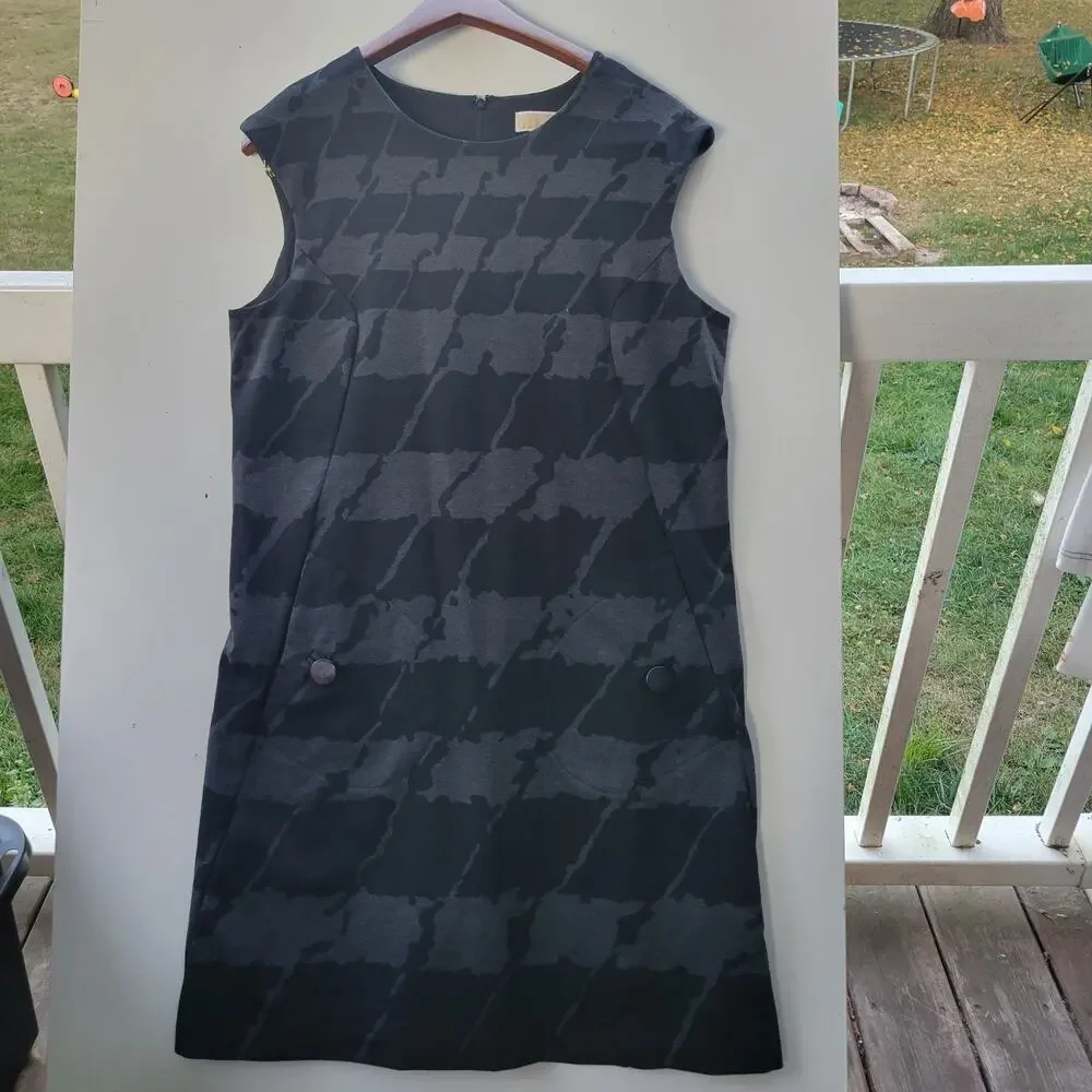 MICHAEL KORS‎ Dress Small Black and Gray Sleeveless Large